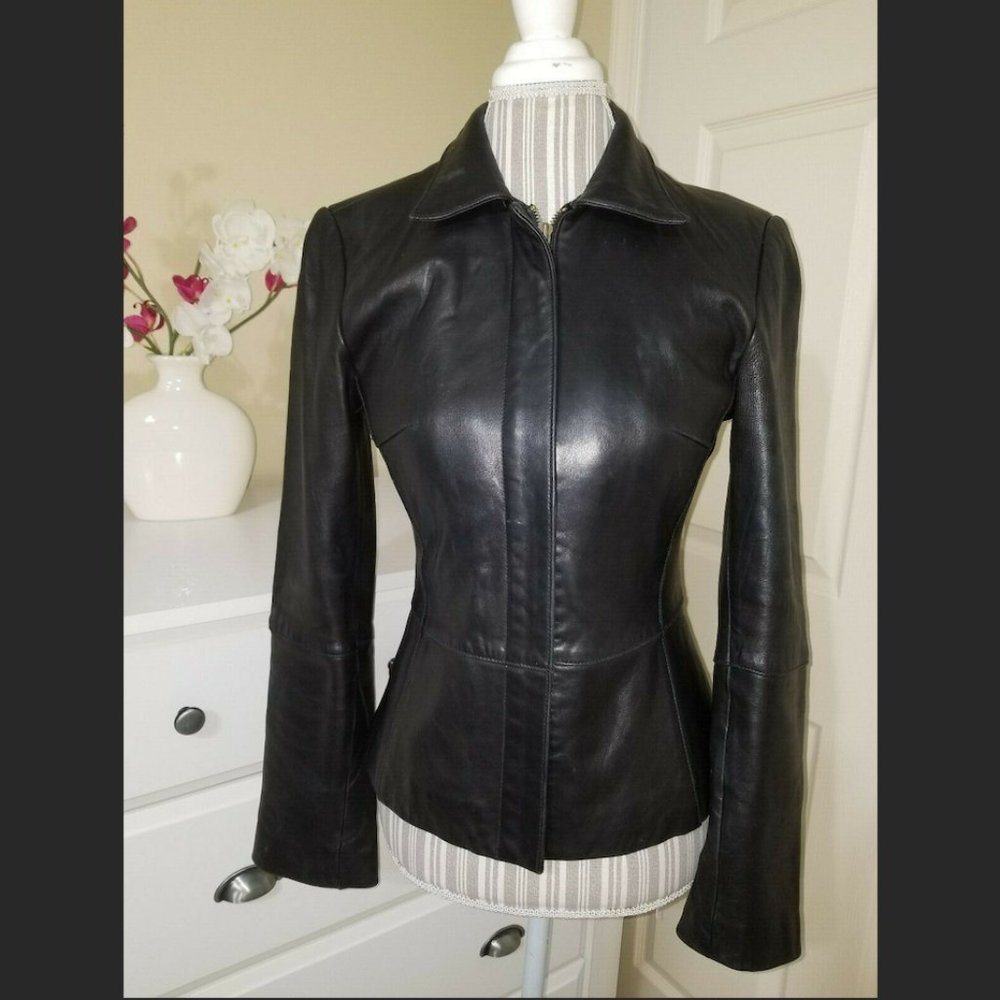 anonymous by John Carlisle genuine leather jacket Women's xs
